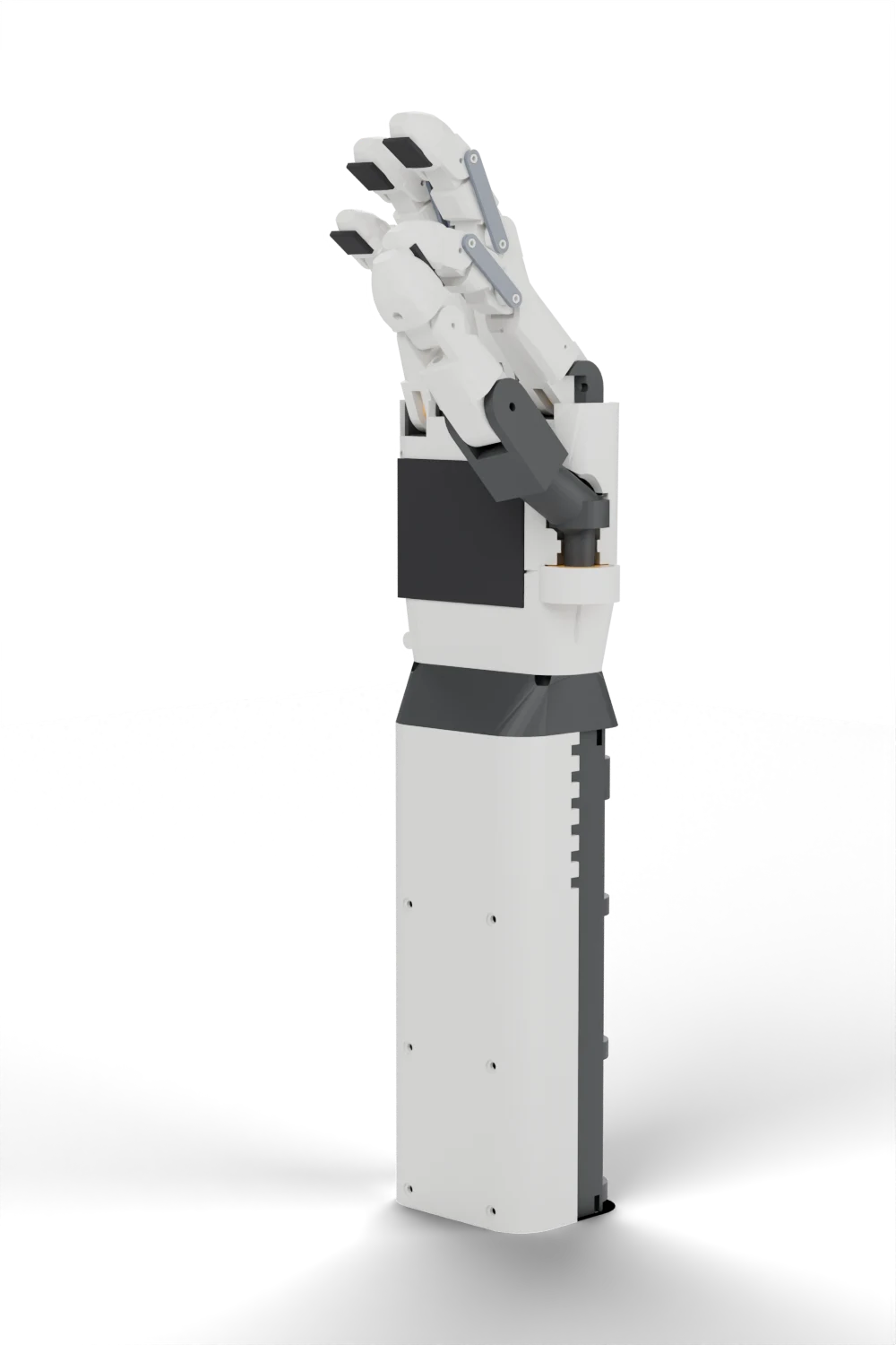Robot hand in a thumb-to-index pinch